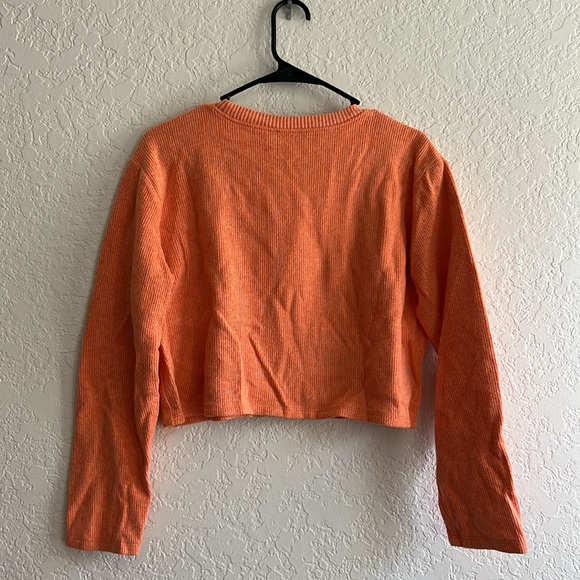 Zara cropped orange sweater size medium - Picture 2 of 2